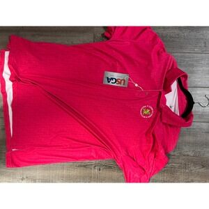 USGA 122nd US Open The Country Club Brookline Pink Paisley Polo Shirt New